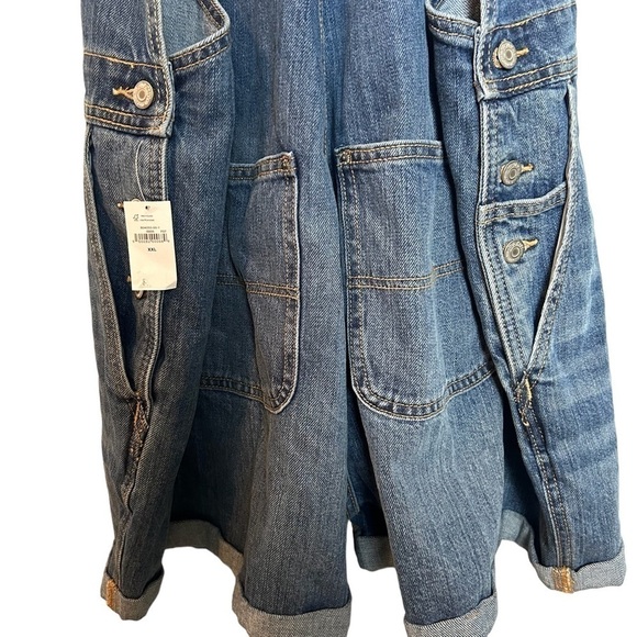 Old Navy Denim Overall Shorts XXL - Picture 12 of 16